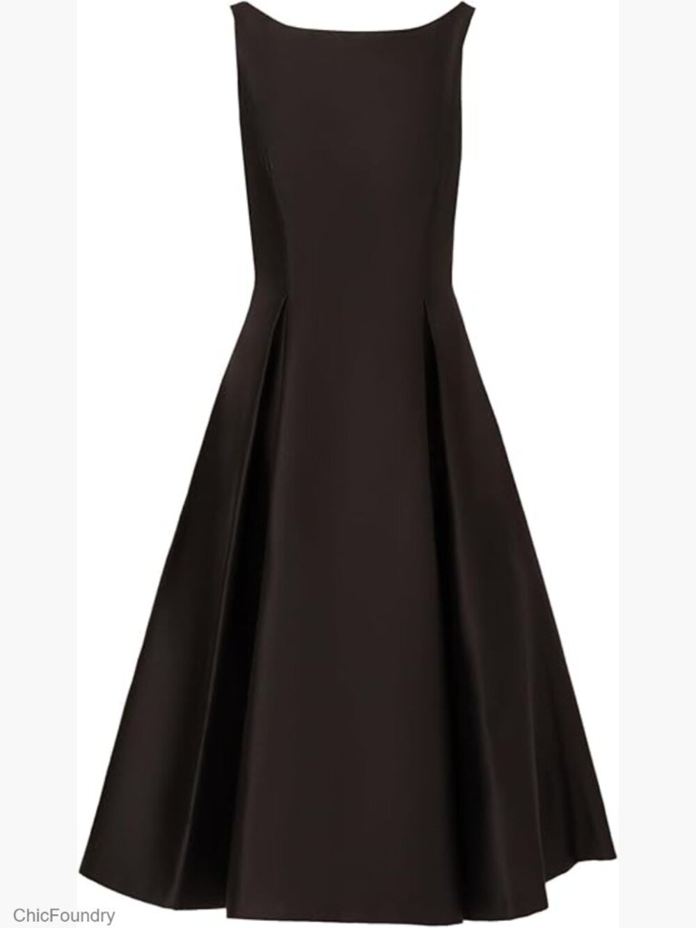 Sleeveless Mid-Length Party Dress with V-Back